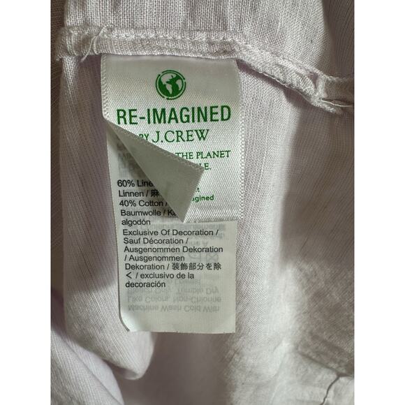 J. Crew Beachwear Large Pink Linen Blend Cover Up Tunic Coastal Beach Pockets - Picture 14 of 14